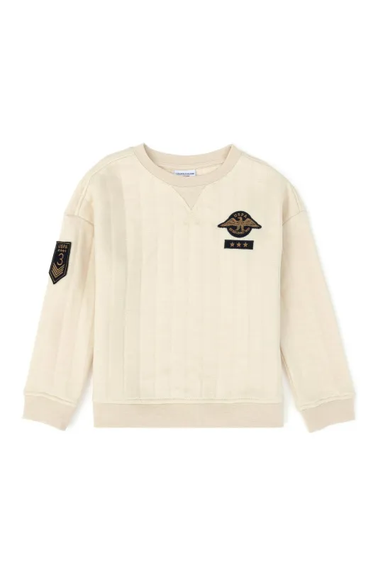 Свитшот с нашивкой для мальчиков - G083SZ0820KURESKIDS Толстовка муж. детс. (VR049, 4_5)