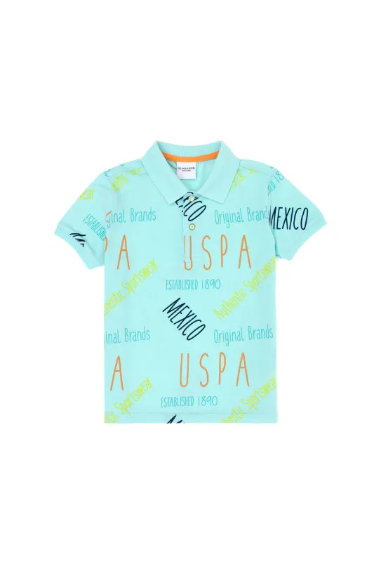 Футболка-поло с надписями для мальчиков - G083SZ0110UGER Футболка муж. детс. (VR083, 3_4)