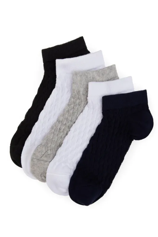 Носки хлопковые, 5 пар - A082SZ013P02BELVET_IY25 Носки жен. (VR033)