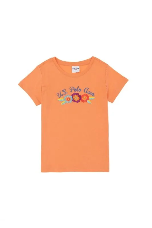 Футболка из хлопка с вышивкой для девочек - G084SZ0110SIMON Футболка жен. детс. (VR047, 3_4)