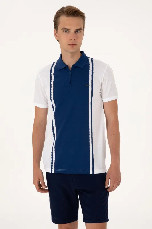 Футболка-поло из хлопка с воротником на молнии - G081SZ0110ZORKAS Футболка муж. (VR013, XS)