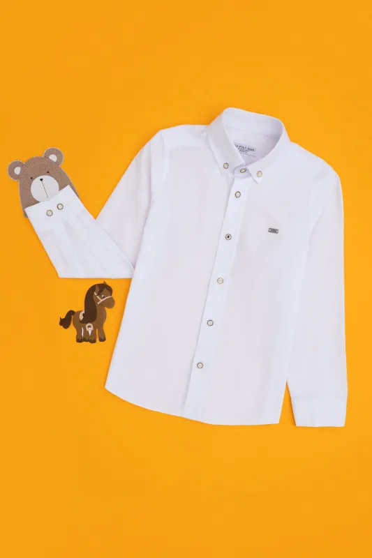 Рубашка из хлопка прямая для мальчиков - G083SZ0040CEDCOLORKIDS25Y_P Сорочка муж. детс. (VR013, 3_4)