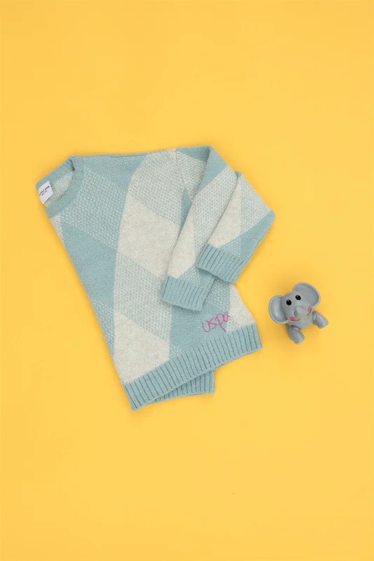 Джемпер трикотажный с узором для девочек - G084SZ0TK0ADELKIDS Кофта жен. детс. (VR090, 4_5)
