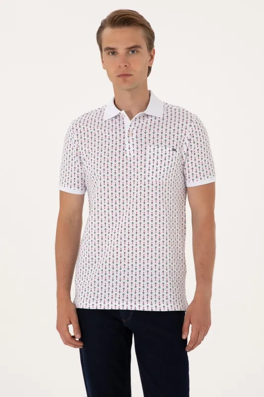 Футболка-поло из хлопка с узором - G081SZ0110PALY Футболка муж. (VR013, 2XL)