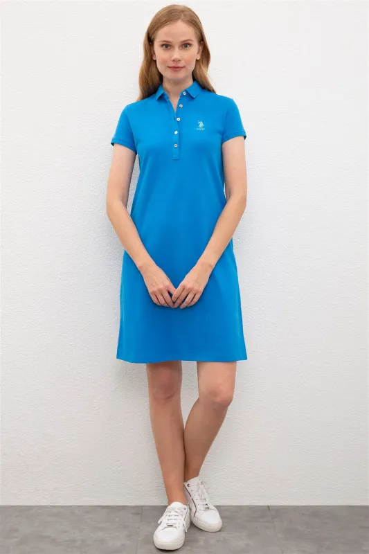 Платье-поло из хлопка свободное - G082GL0750GURLIN20-R Платье жен. (VR077, XS)