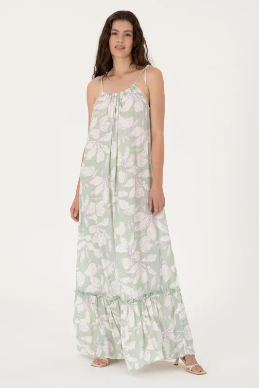 Сарафан макси из вискозы с принтом - G082SZ0320FREYO Платье жен. (VR048, 36)