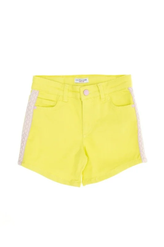 Шорты из хлопка с контрастной вышивкой для девочек - G084SZ0310PAYTON23Y Бермуды жен. детс. (VR168, 3_4)