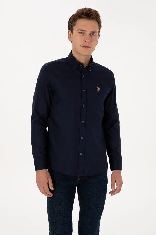 Рубашка из хлопка прямая - G081SZ0040CEDCOLORREG025K Сорочка муж. (VR033, XS)