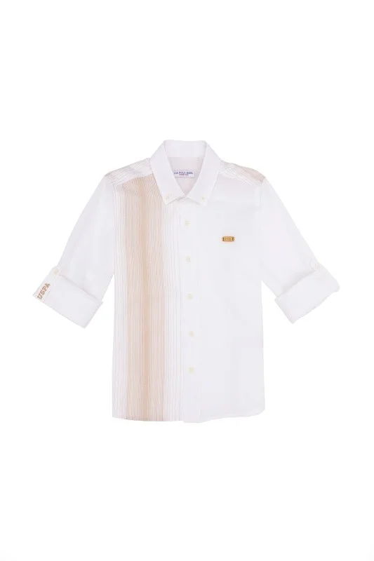Рубашка из хлопка с принтом прямая для мальчиков - G083SZ0040ORADOSKIDS Сорочка муж. детс. (VR015, 9_10)