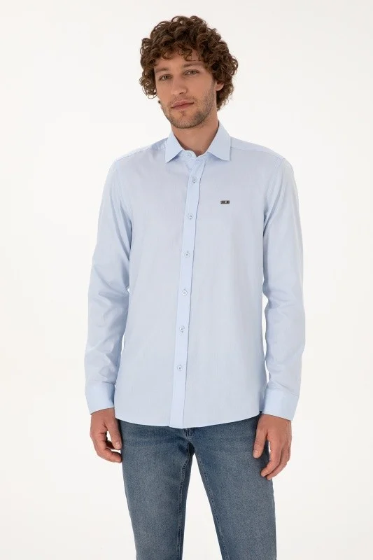 Рубашка из хлопка приталенная - G081SZ0040CEDROP025K Сорочка муж. (VR003, S)