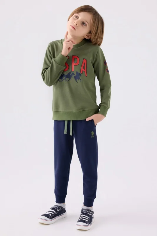 Свитшот и спортивные брюки для мальчиков - G083SZ0HF0US1908 Костюм дом. муж. детс. (VR027, 7_8)