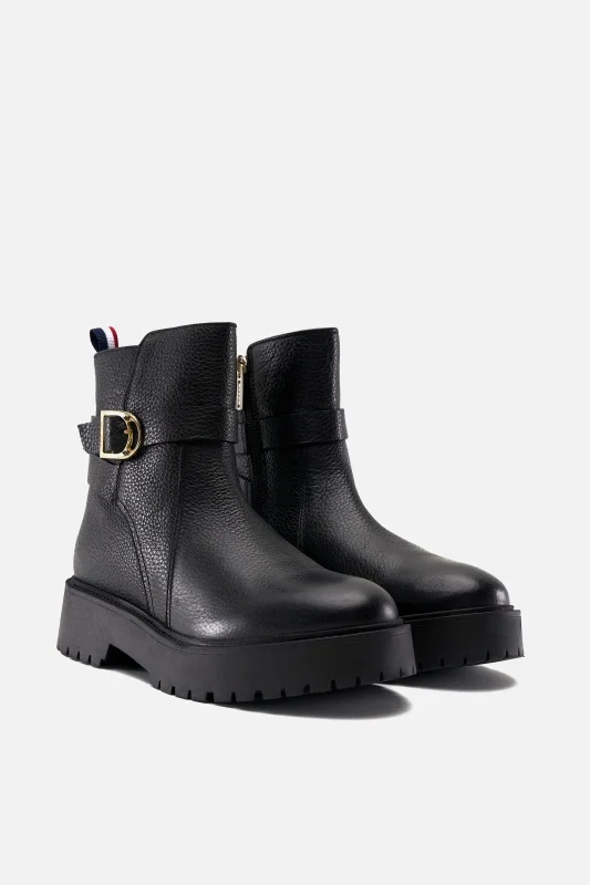 Ботинки кожаные на молнии - S082SZ0330K23UYSAR Обувь жен. (VR046, 40)