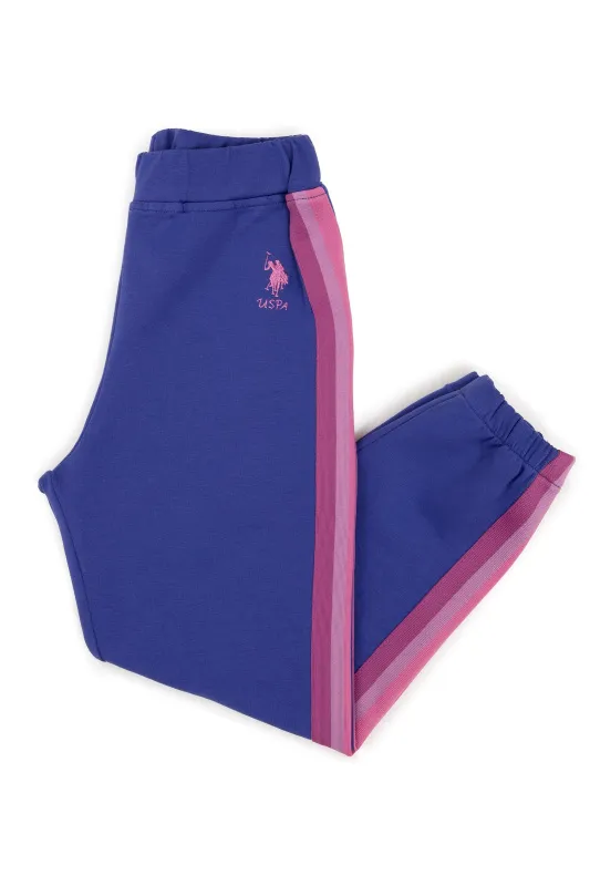 Спортивные брюки с лампасами для девочек - G084SZ0OP0NUNGELA Брюки спорт. жен. детс. (VR212, 3_4)