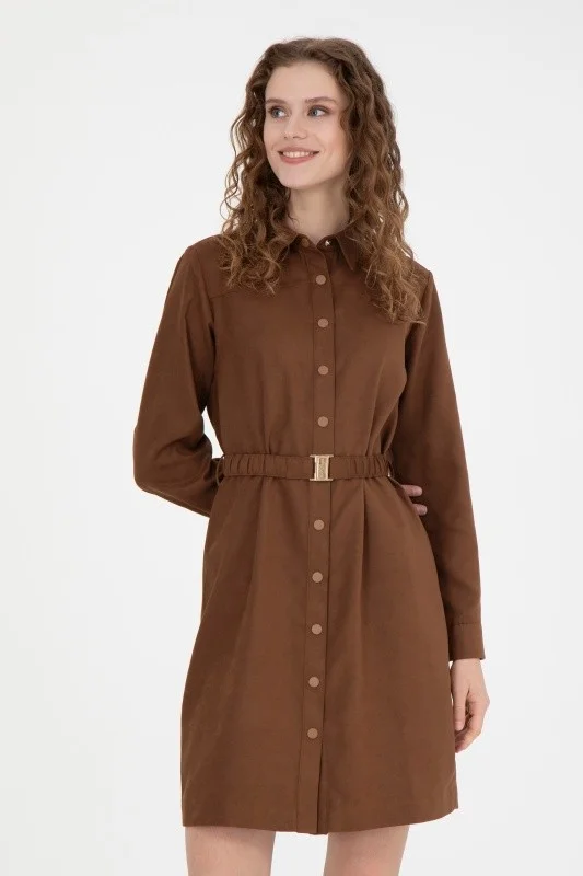 Платье-рубашка мини - G082SZ0320EX_ALOT Платье жен. (VR153, 42)