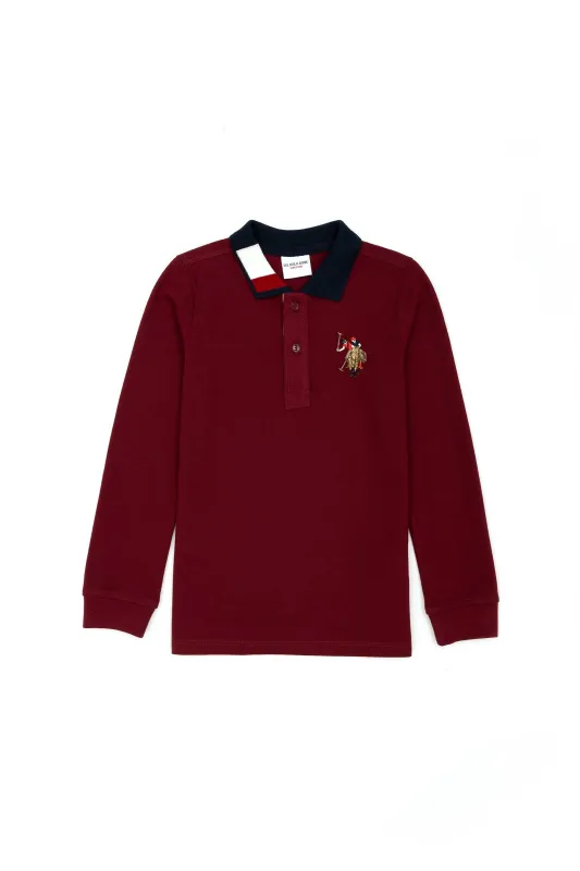Поло с длинным рукавом из хлопка для мальчиков - G083SZ0820SD01KIDSSK023-B Толстовка муж. детс. (VR223, 1)
