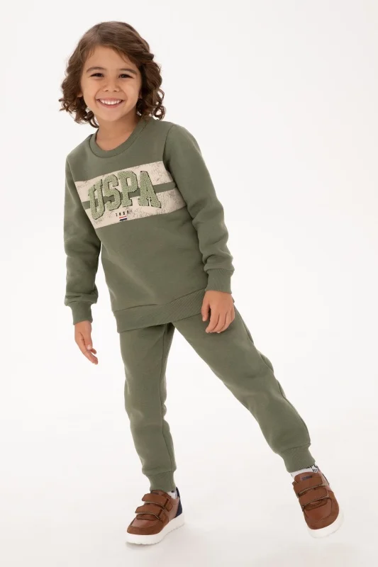 Свитшот и спортивные брюки хлопковые для мальчиков - G083SZ0HF0US2217 Костюм дом. муж. детс. (VR027, 7_8)