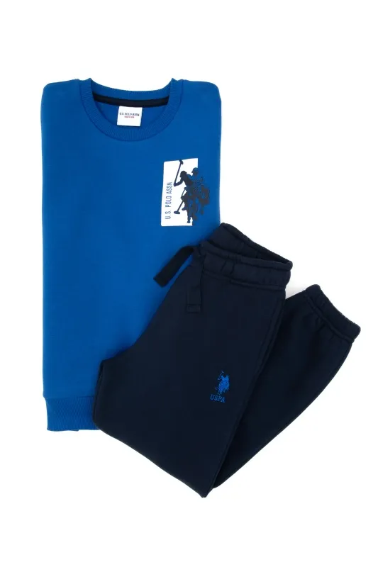 Свитшот и спортивные брюки хлопковые для мальчиков - G083SZ0HF0US2216 Костюм дом. муж. детс. (VR077, 7_8)