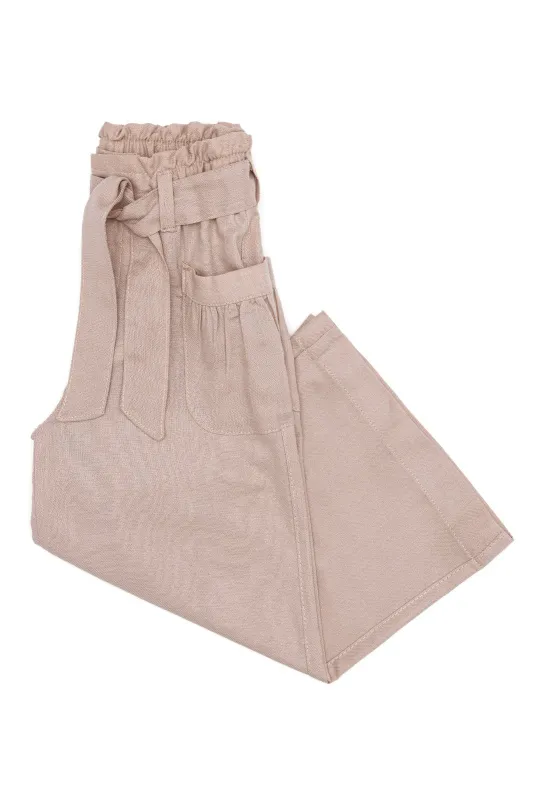 Кюлоты с добавлением льна для девочек - G084SZ0780MONITEKIDS Брюки жен. детс. (VR085, 3_4)