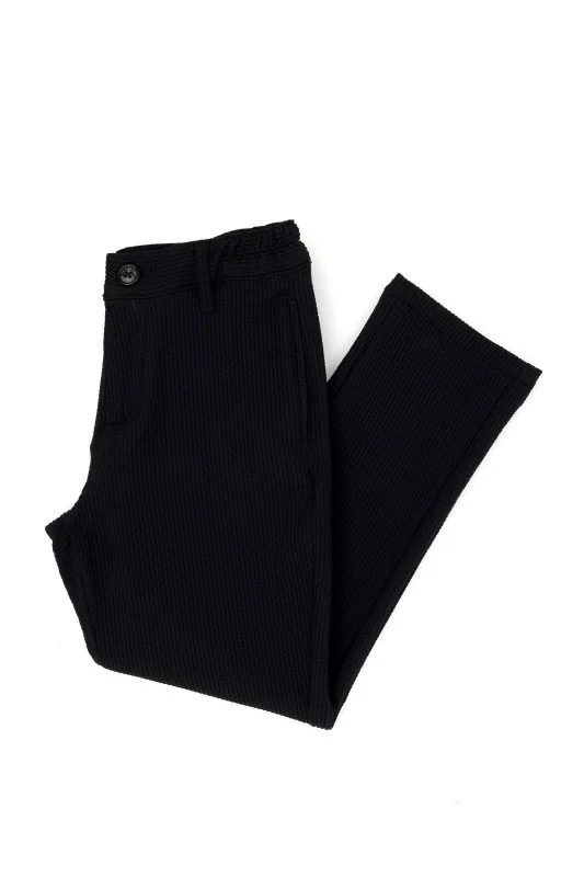Брюки зауженные к низу из жатой ткани для мальчиков - G083SZ0780WAGOKIDS Брюки муж. детс. (VR046, 3_4)