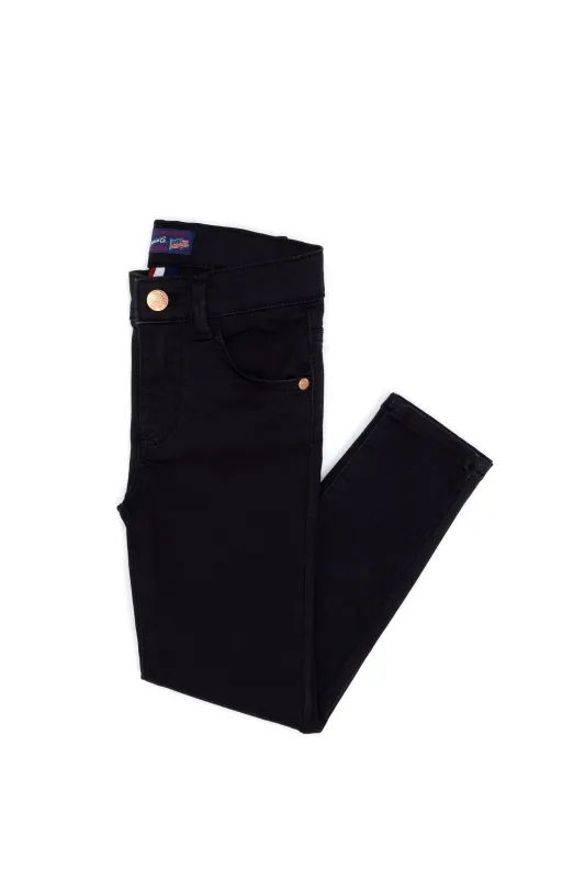 Джинсы зауженные для девочек - G084SZ0800RC-ISSYKIDS23Y-S Джинсы жен. детс. (DN0027, 3_4)
