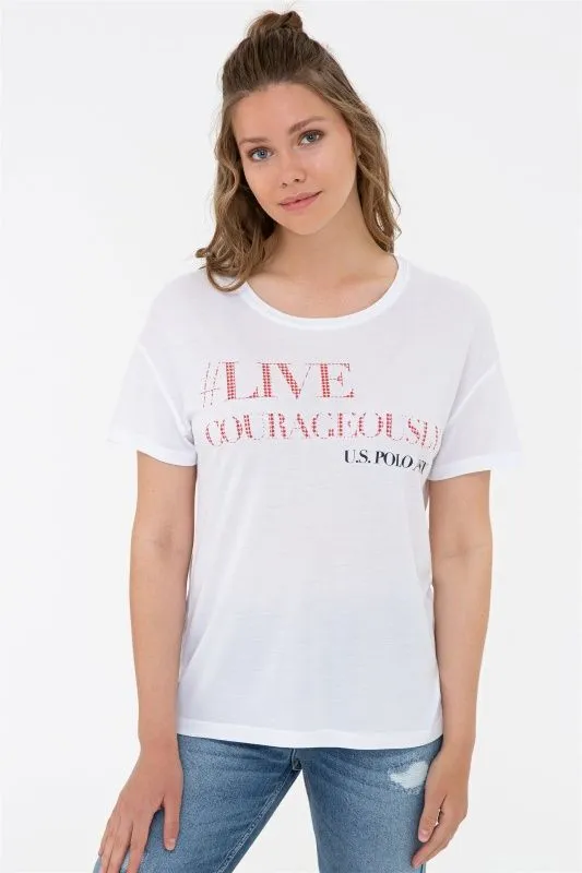 Футболка из хлопка с надписью - G082SZ0110DEPTOME Футболка жен. (VR013, XL)