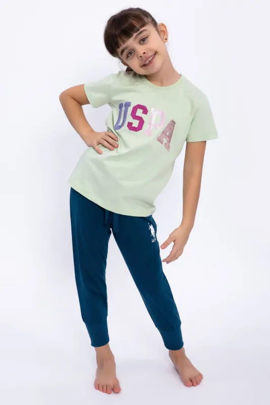 Пижама из хлопка с принтом для девочек - G084SZ0HF0US1040-G Костюм дом. жен. детс. (YESL, 10-11)