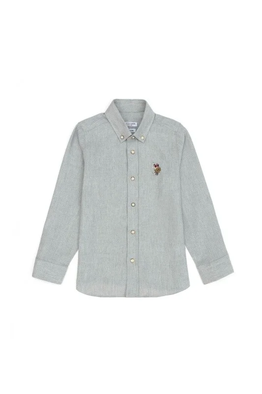 Рубашка из хлопка прямая для мальчиков - G083SZ0040AKISKIDS023K Сорочка муж. детс. (VR049, 5_6)