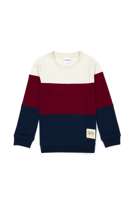 Свитшот с контрастными блоками для мальчиков - G083SZ0820JOHNSON-E Толстовка муж. детс. (VR033, 5_6)