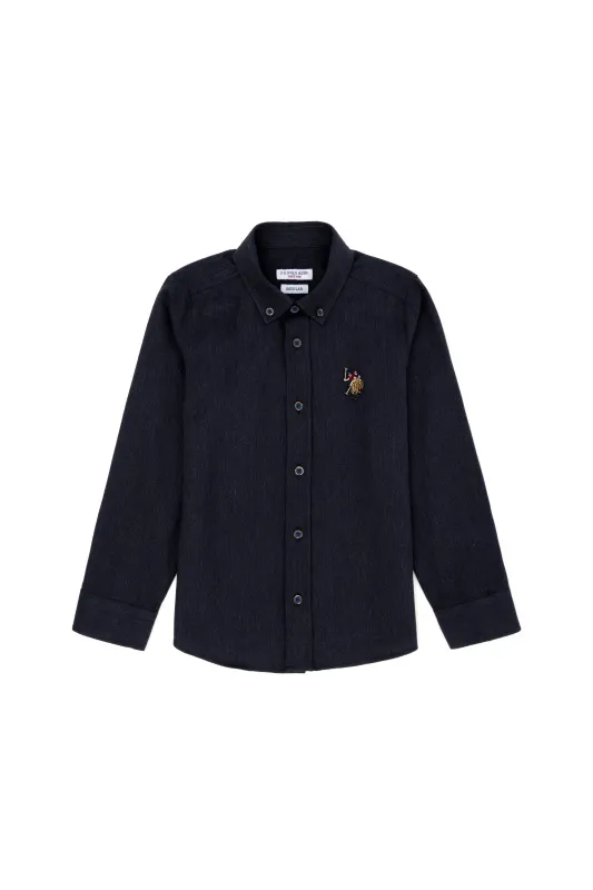 Рубашка из хлопка прямая для мальчиков - G083SZ0040AKISKIDS024K Сорочка муж. детс. (VR033, 3_4)
