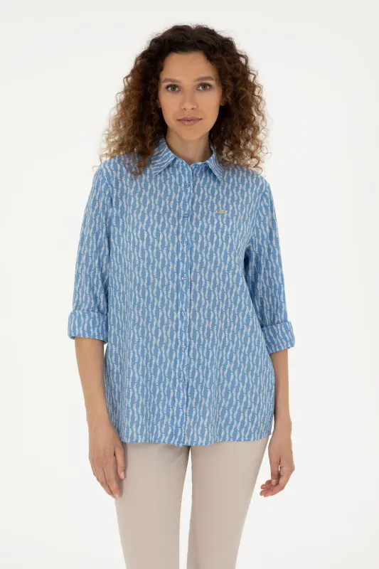 Рубашка с узором прямая - G082SZ0040LAISE Сорочка жен. (VR032, 40)