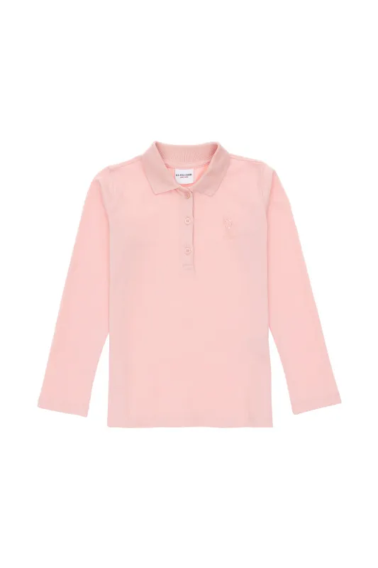 Поло с длинным рукавом базовое для девочек - G084SZ0820TP01_SK024 Толстовка жен. детс. (VR050, 3_4)