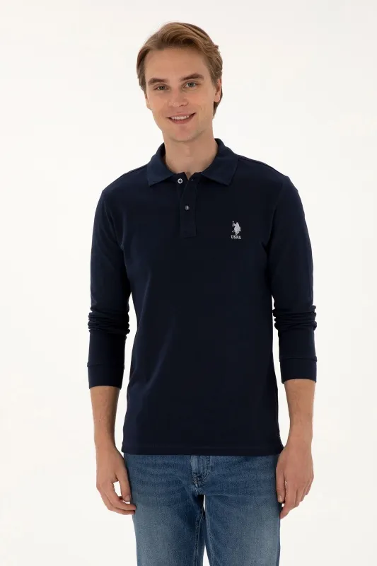 Поло с длинным рукавом из хлопка - G081SZ0820TP01SK025 Толстовка муж. (VR033, S)
