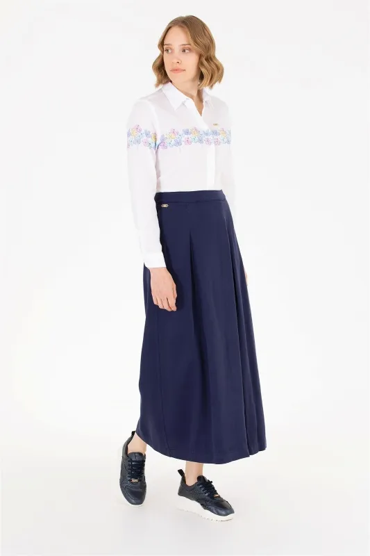 Юбка макси из лиоцелла со складками - G082SZ0980DUNET Юбка жен. (VR033, 32)