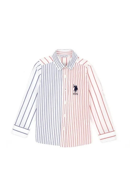 Рубашка из хлопка в полоску для мальчиков - G083SZ0040CUPERKIDS Сорочка муж. детс. (VR033, 6_7)