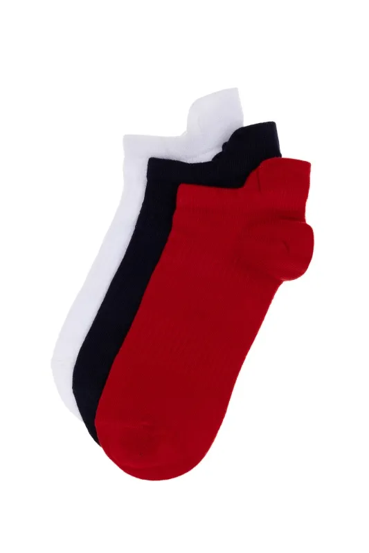 Носки хлопковые короткие, 3 пары - A082SZ013P02ACTIVES_IY25 Носки жен. (VR030)
