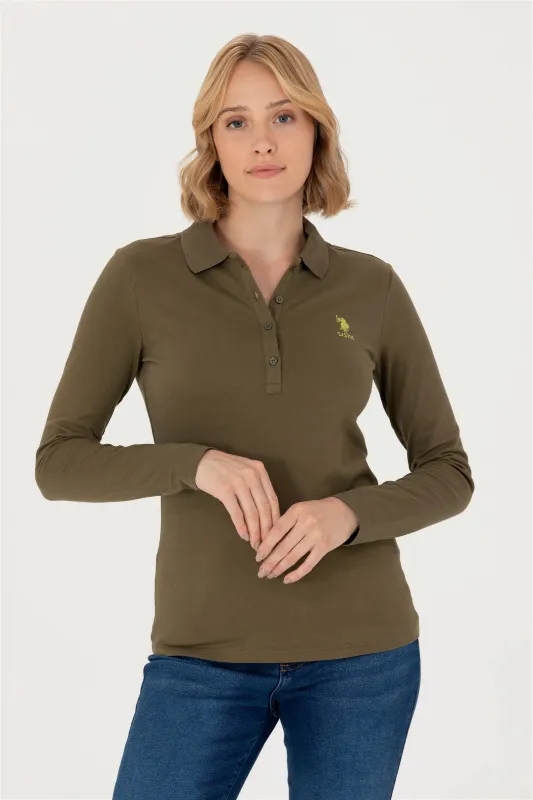 Поло с длинным рукавом из хлопка - G082SZ0820TPG-SK023 Толстовка жен. (VR027, S)