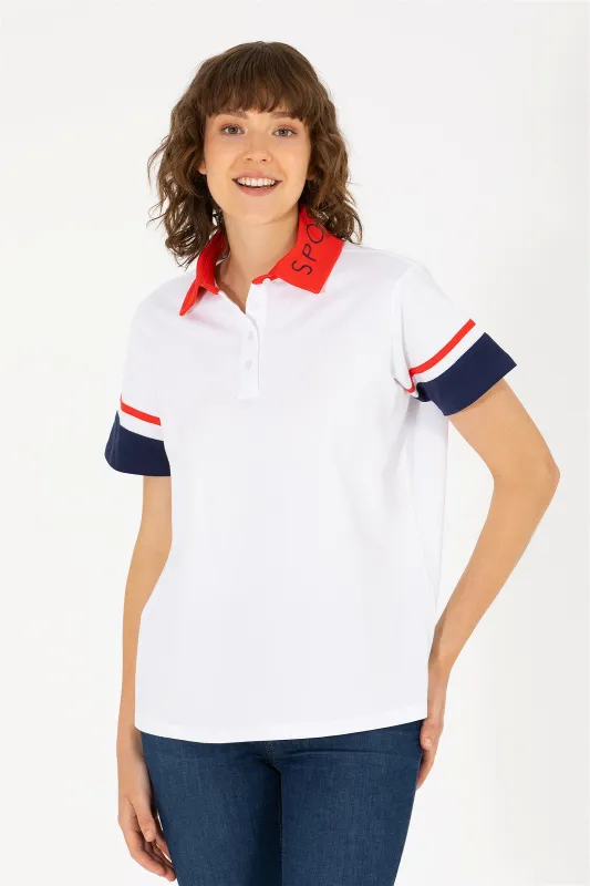 Футболка-поло из хлопка оверсайз - G082SZ0110MEYRA-T Футболка жен. (VR013, 2XS)
