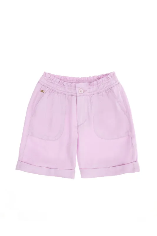 Шорты джинсовые на резинке для девочек - G084SZ0310AVAKIDS Бермуды жен. детс. (VR211, 4_5)
