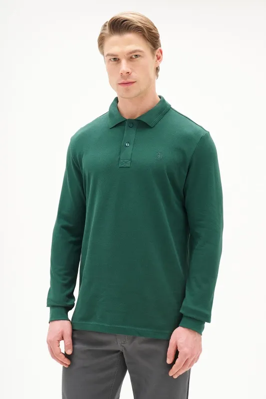 Поло с длинным рукавом из хлопка - G081SZ0820ART_TP01SK025 Толстовка муж. (VR079, XS)