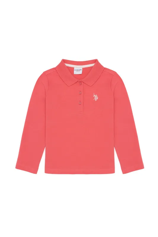 Поло с длинным рукавом однотонное - G084SZ0820TP01-SK022 Толстовка жен. детс. (VR039, 6_7)