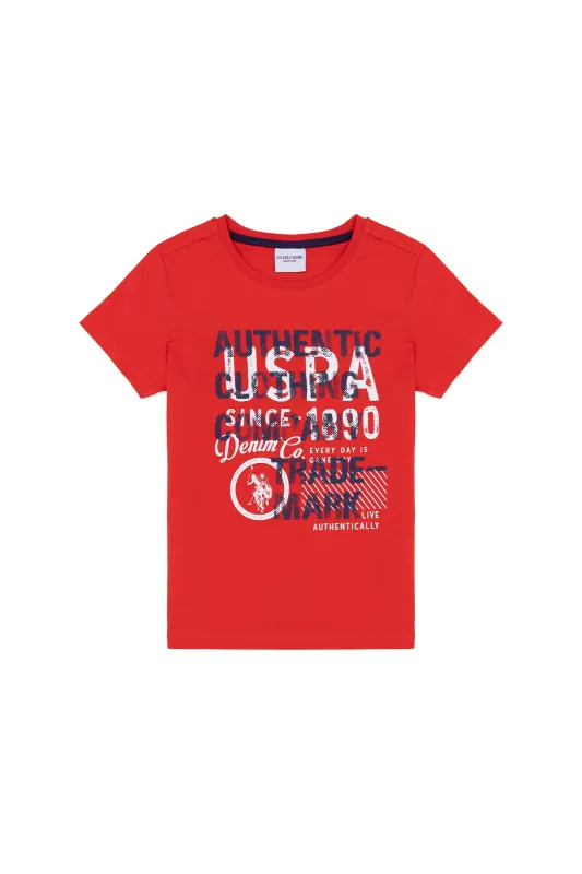 Футболка с надписью для мальчиков - G083SZ0110ANDKIDS Футболка муж. детс. (VR030, 3_4)