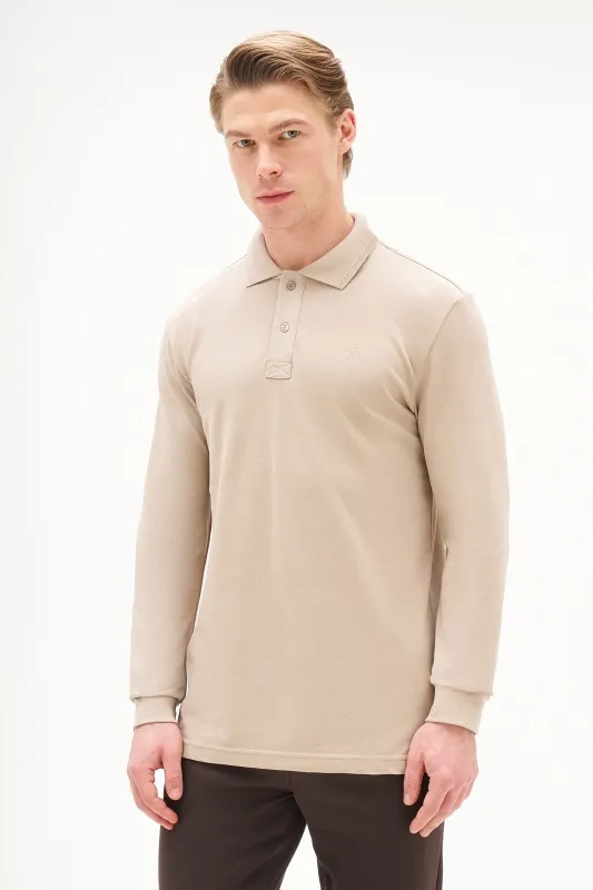 Поло с длинным рукавом из хлопка - G081SZ0820ART_TP01SK025 Толстовка муж. (VR088, XS)