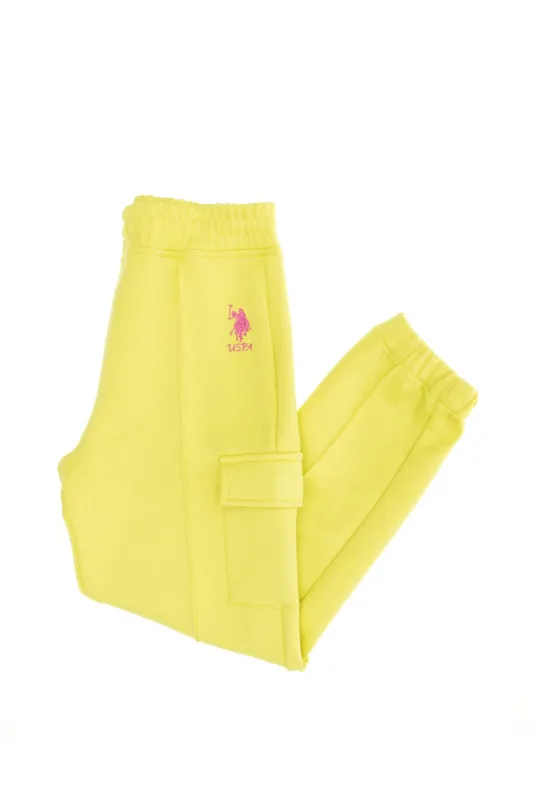 Спортивные брюки с накладными карманами для девочек - G084SZ0OP0PANT Брюки спорт. жен. детс. (VR168, 3_4)