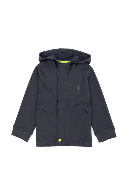 Толстовка на молнии с капюшоном для мальчиков - G083SZ0820RC-BOLSEKIDS Толстовка муж. детс. (VR006, 13_14)