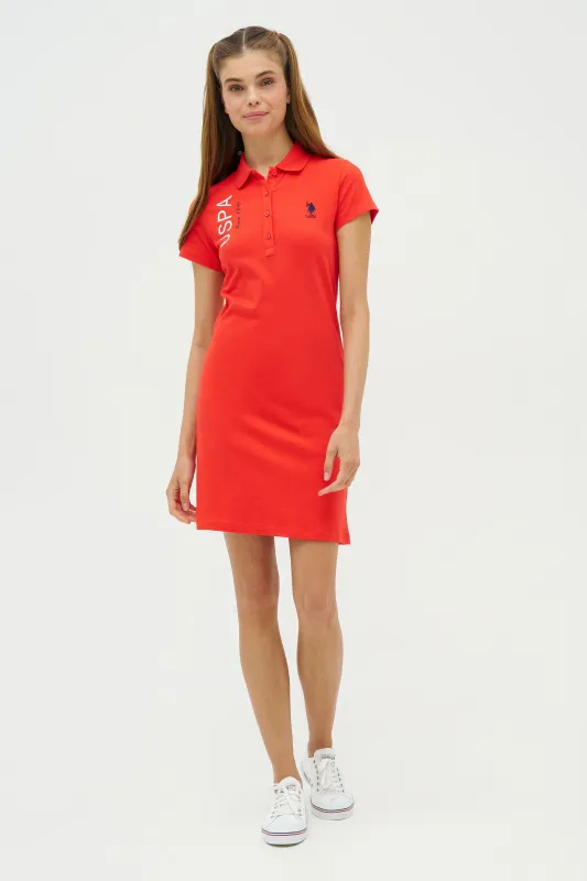 Платье-поло из хлопка приталенное - G082SZ0750R-MISSU Платье жен. (VR030, XS)