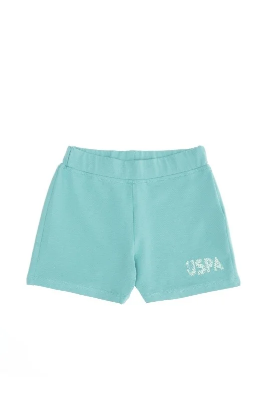 Шорты из хлопка с надписью из пайеток для девочек - G084SZ0OS0PUNGEL Брюки спорт. жен. детс. (VR090, 4_5)