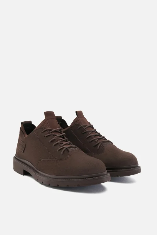 Полуботинки из нубука на шнурках - S081SZ0330K24DRACO Обувь муж. (VR029, 40)
