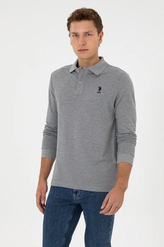 Поло с длинным рукавом из хлопка - G081SZ0820TP01SK025 Толстовка муж. (VR086, 2XL)