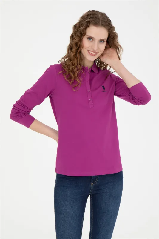 Поло с длинным рукавом из хлопка - G082SZ0820TPG-SK023 Толстовка жен. (VR037, XS)