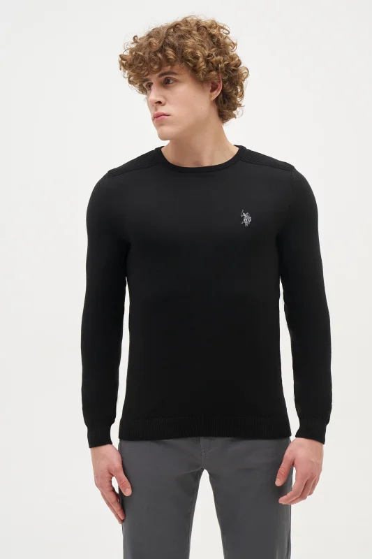 Джемпер из хлопка с рельефными деталями на плечах - G081SZ0TK0TD01_24K_R Кофта муж. (VR046, M)